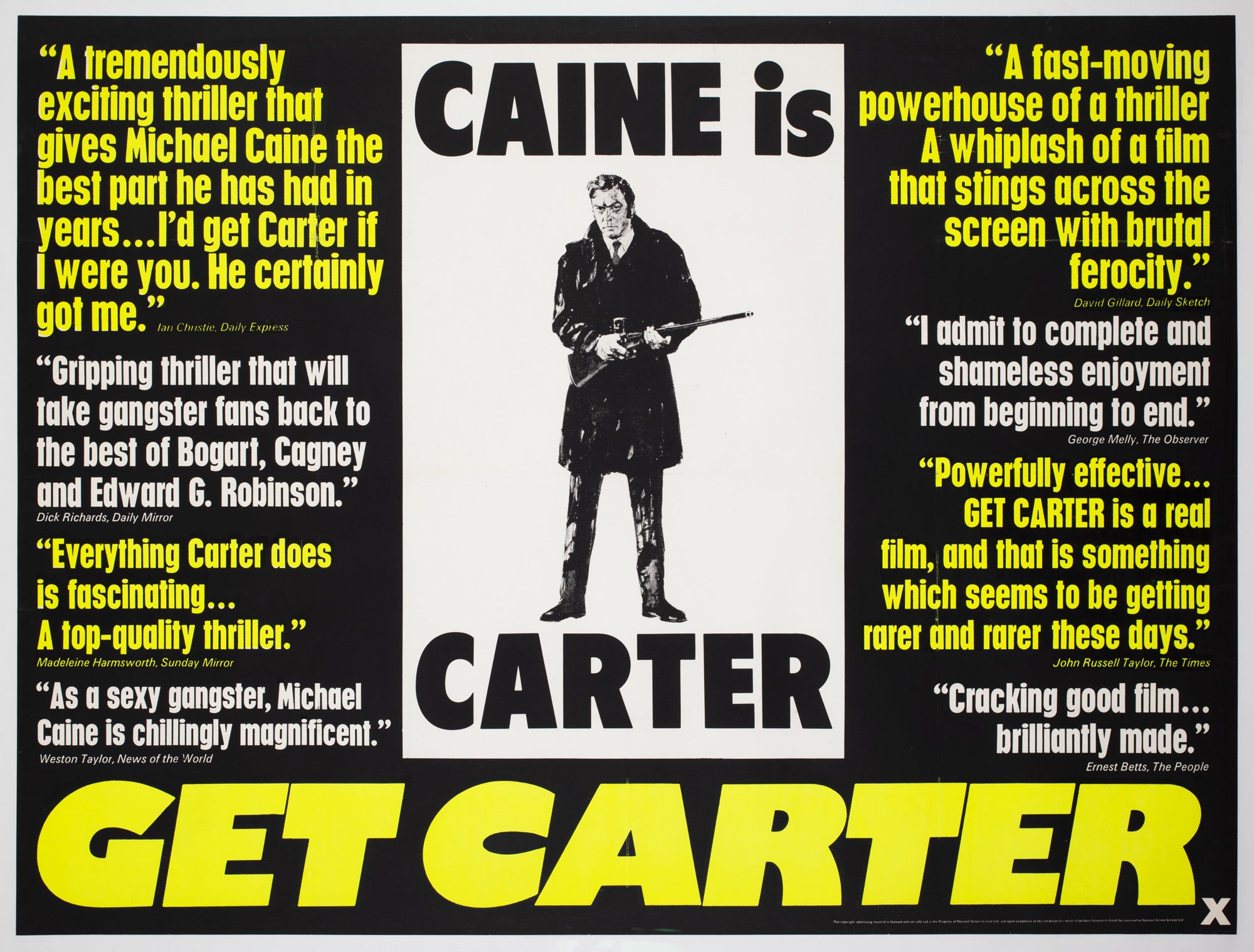 Get Carter 1971 UK Quad Quotes Style Film Poster