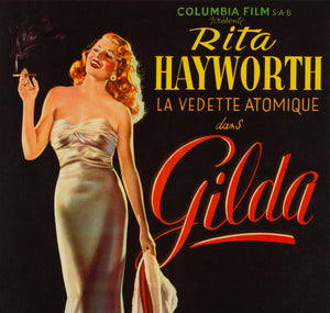 Gilda 1946 Belgian original film movie poster - detail