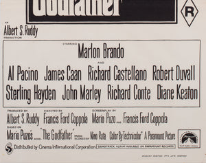 Godfather 1972 Australian Daybill Film Movie Poster, Fujita - detail
