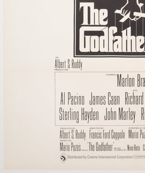 The Godfather 1972 UK 1 Sheet Film Poster, Fujita - detail