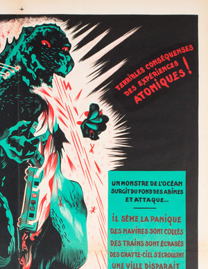 Godzilla R1950s French original film movie poster - detail