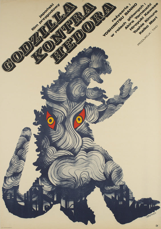 Godzilla vs Hedorah 1973 Polish A1 original film movie poster