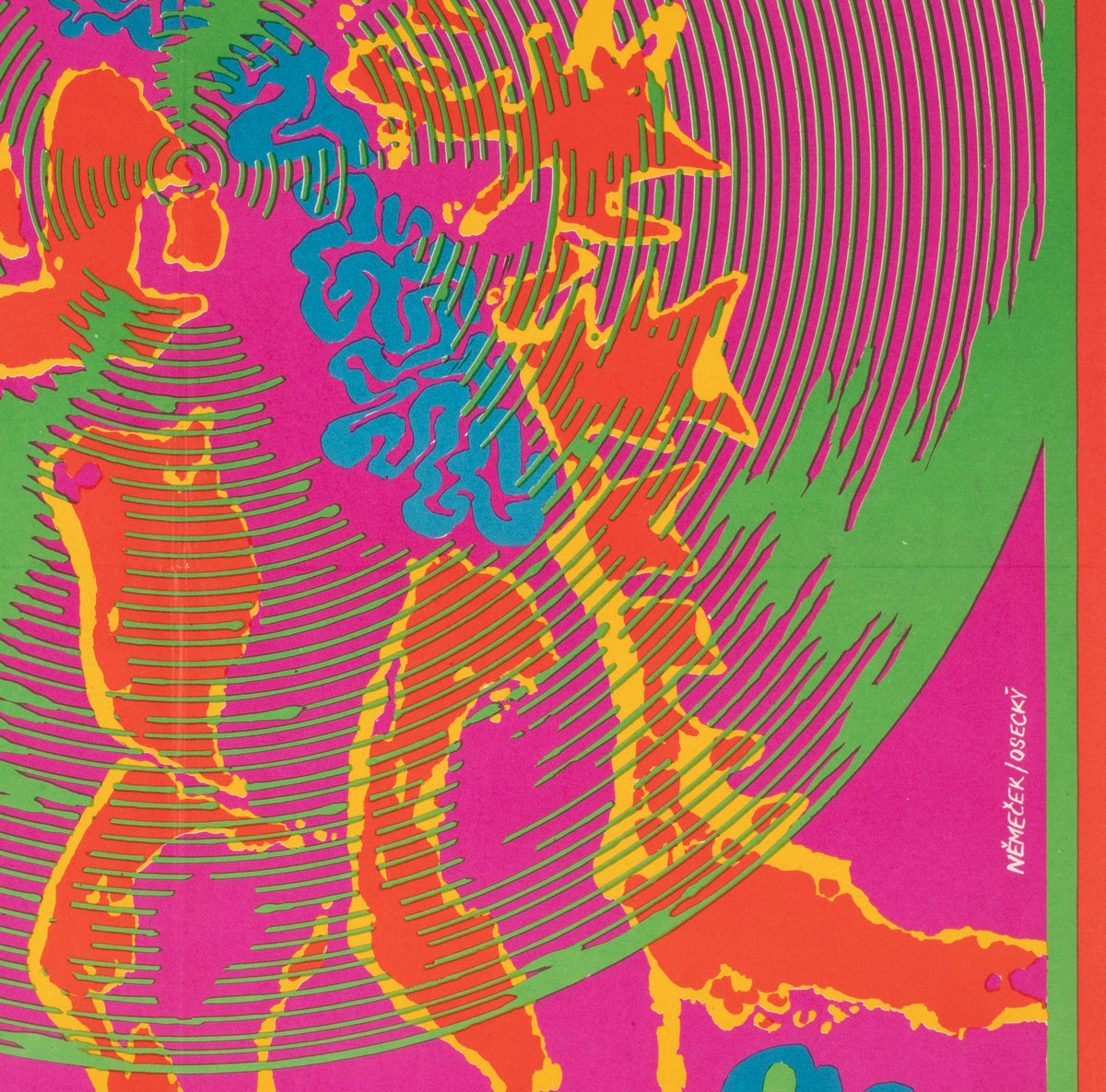 Godzilla vs Monster Zero 1971 Czech A1 Film Poster, Nemecek - detail