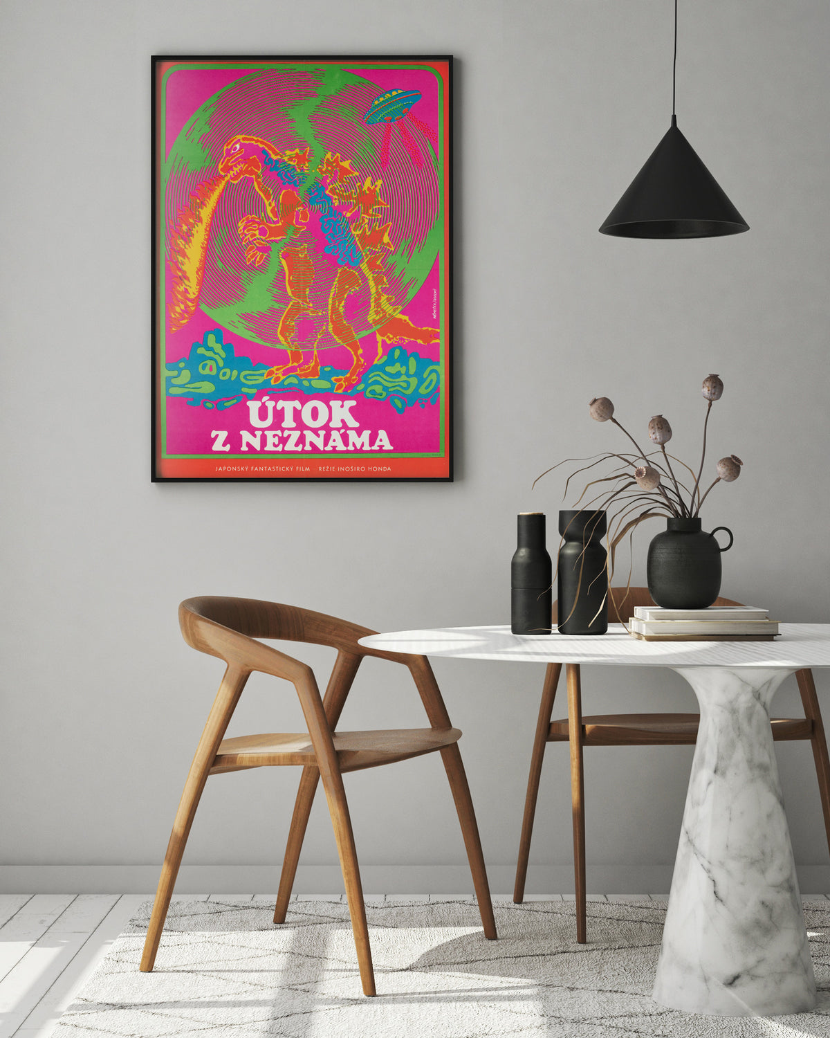 Godzilla vs Monster Zero 1971 Czech A1 Film Poster, Nemecek