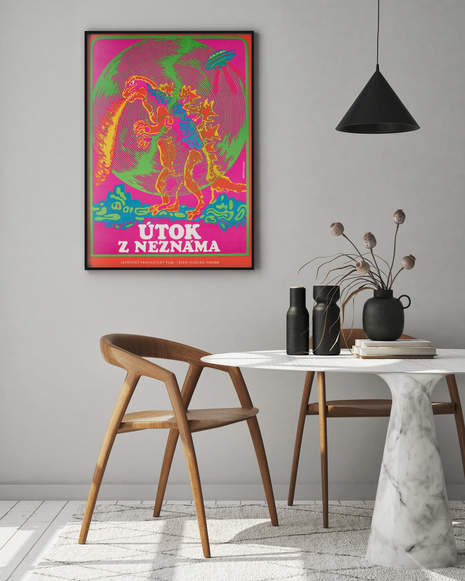 Godzilla vs Monster Zero 1971 Czech A1 Film Poster, Nemecek