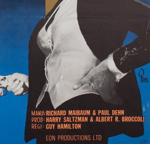 Goldfinger 1965 Swedish Film Poster, Aberg - detail
