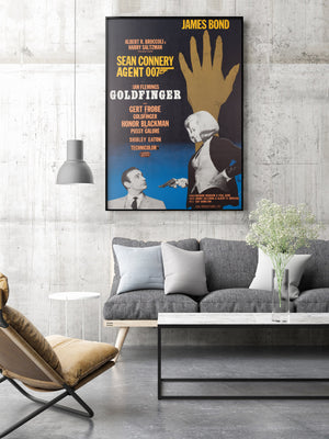 Goldfinger 1965 Swedish Film Poster, Aberg