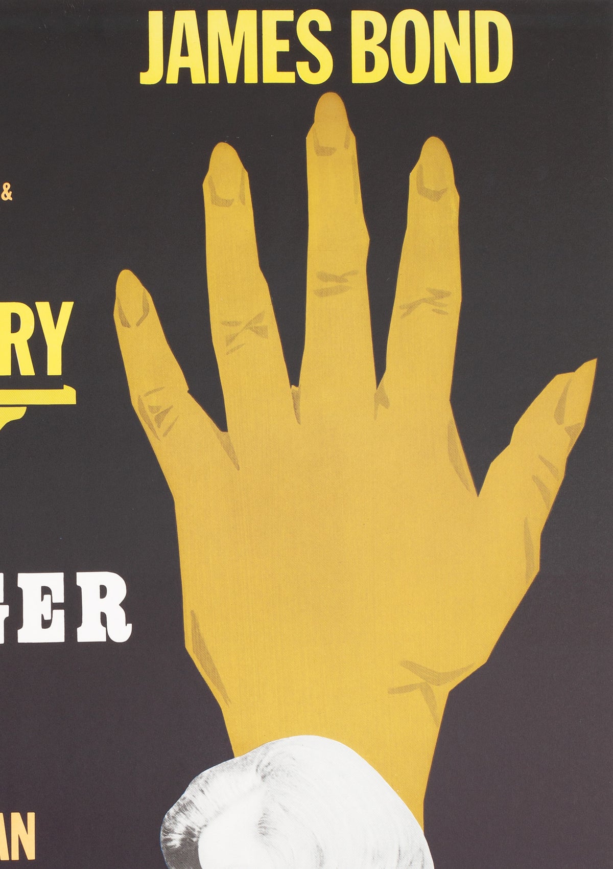 Goldfinger R1967 Swedish Film Poster James Bond, Aberg - detail