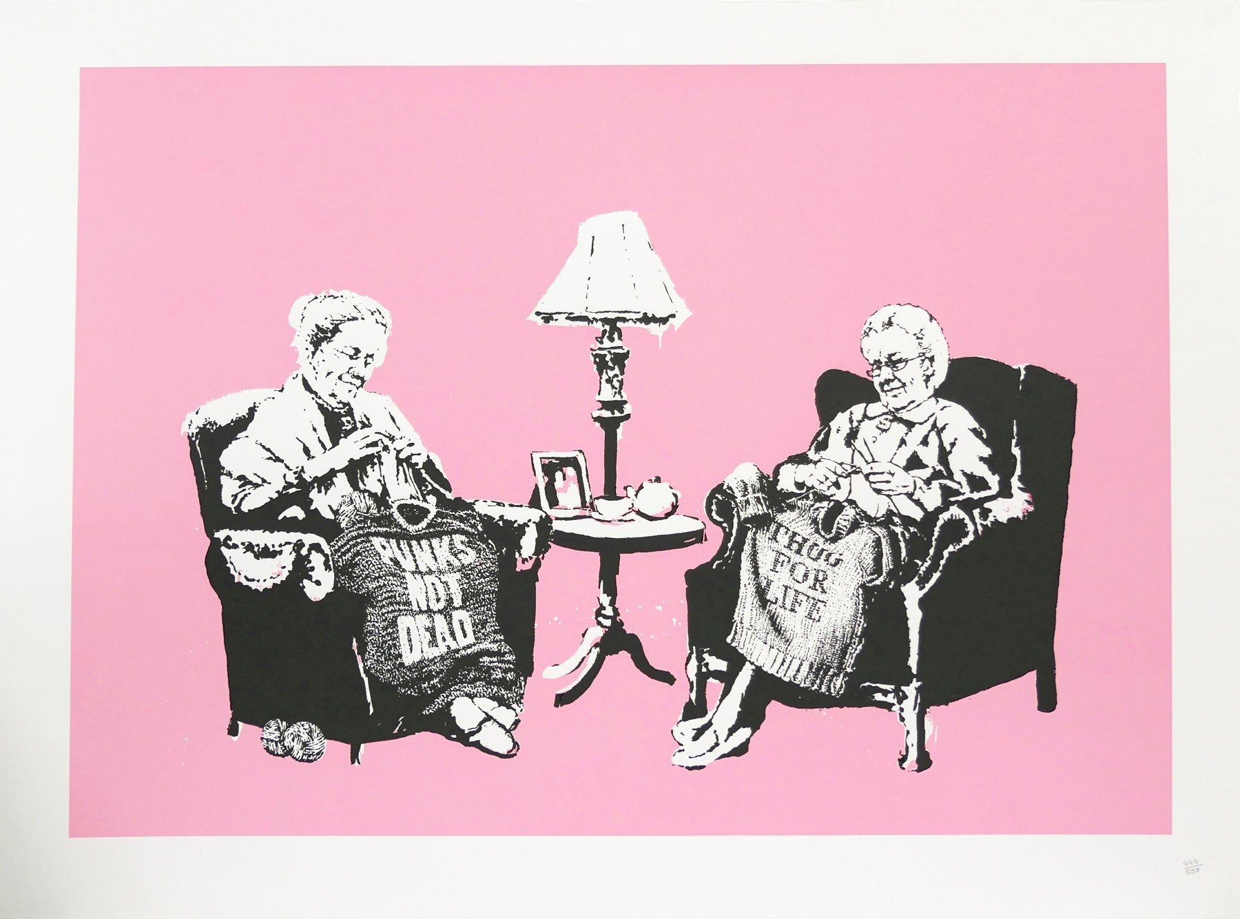 Banksy Grannies 2006 Limited Edition Unsigned Screen Print