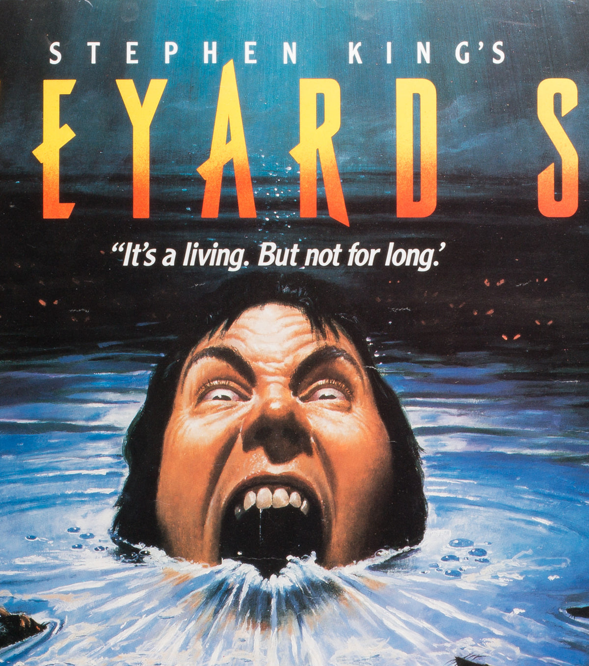 Graveyard Shift 1990 UK Quad - Signed by Vic Fair - detail