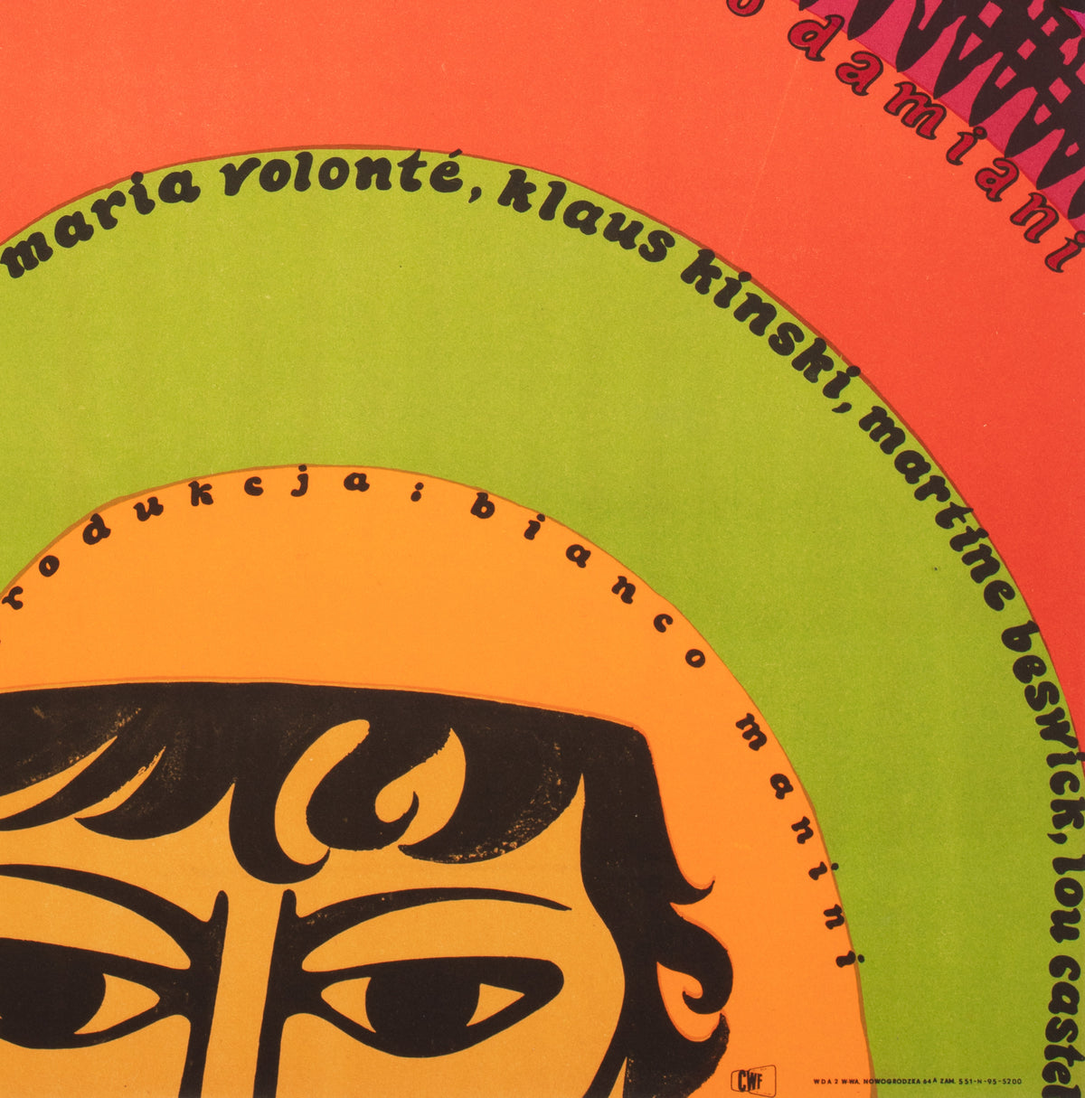 Gringo 1967 Polish A1 Film Poster, Flisak - detail