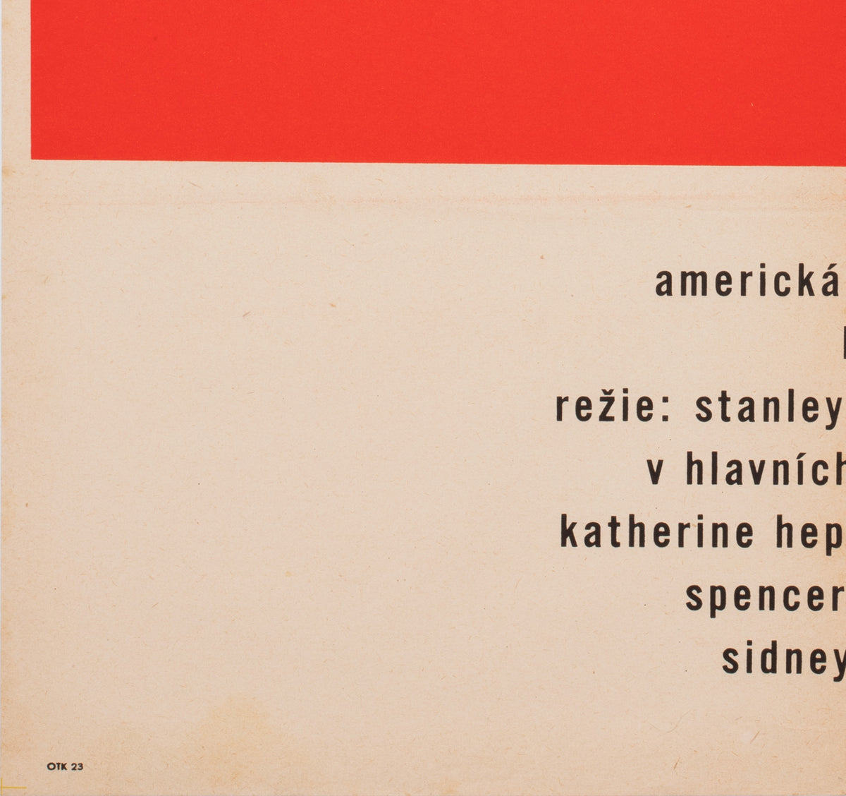 Guess whos Coming to Dinner 1967 Czech A1 Film Movie Poster, Karel Vaca - detail