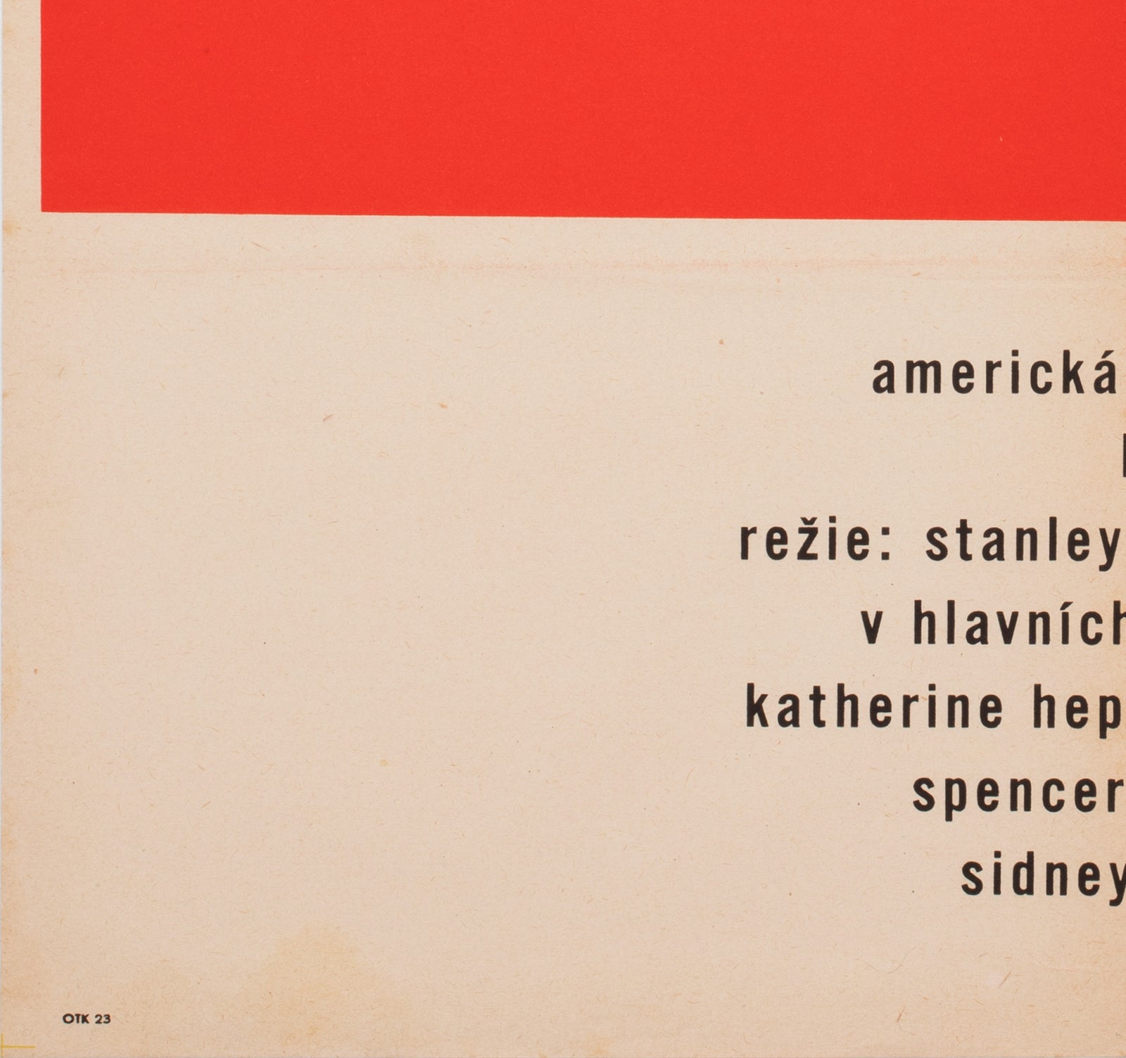 Guess whos Coming to Dinner 1967 Czech A1 Film Movie Poster, Karel Vaca - detail