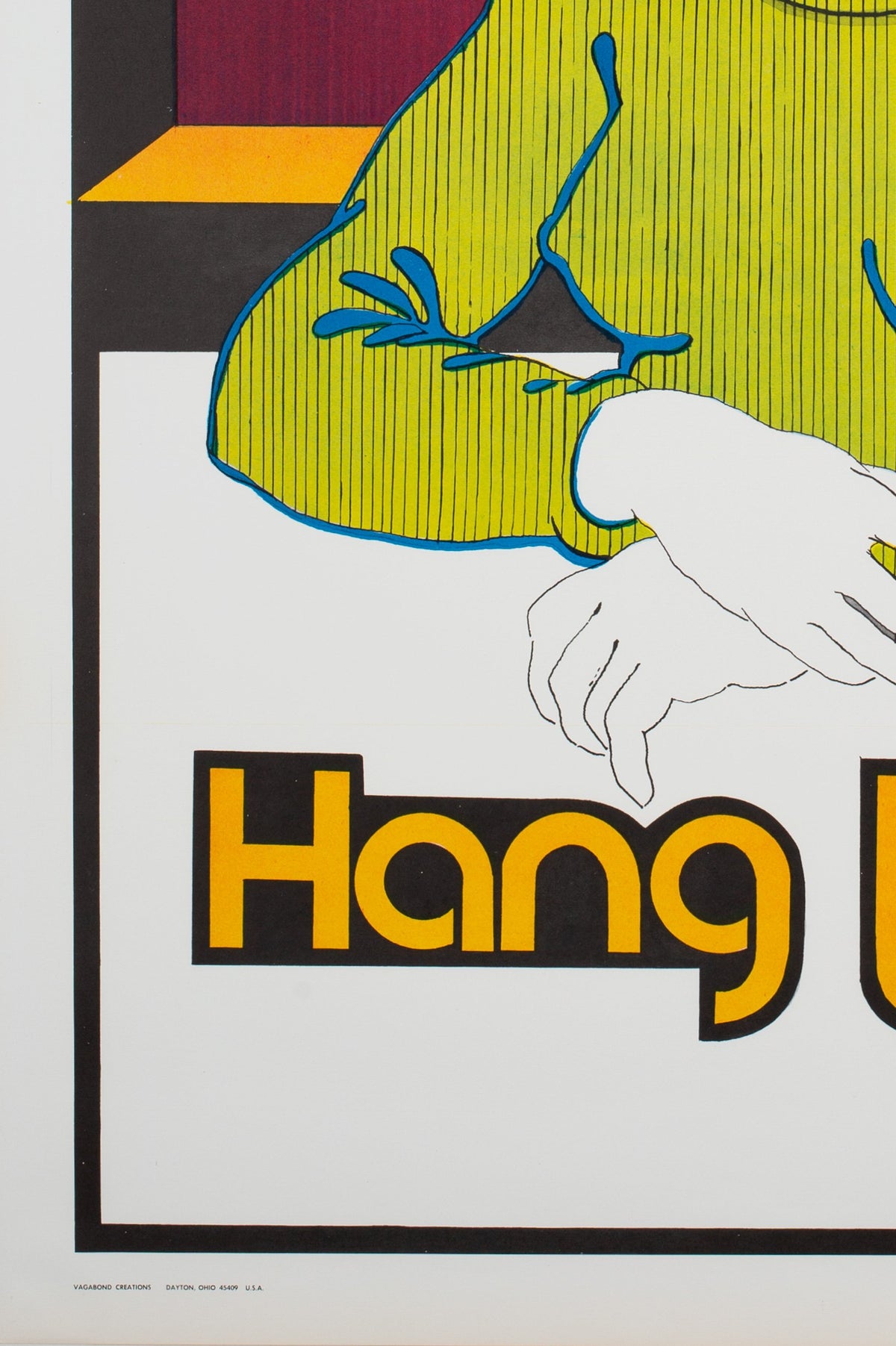 Hang Loose 1970s American Political/Protest Poster, Women's lib Mona Lisa - detail