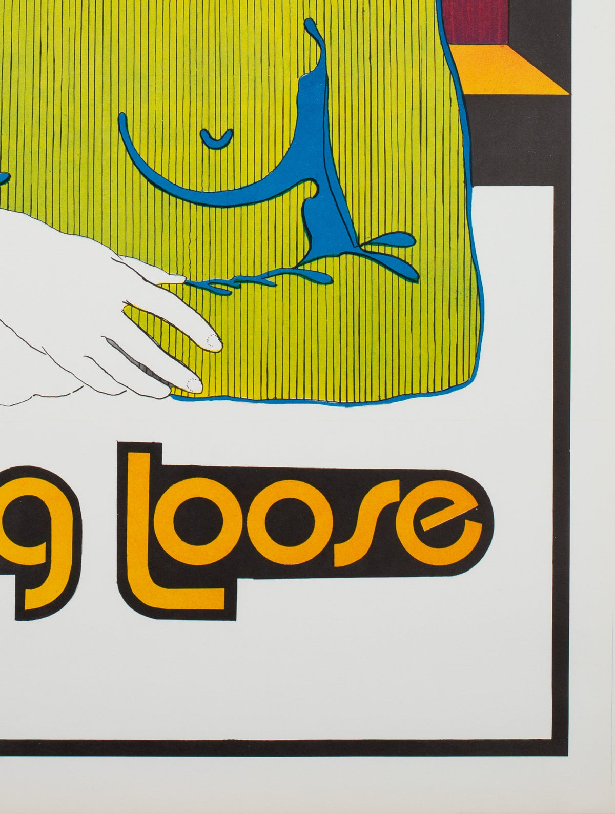 Hang Loose 1970s American Political/Protest Poster, Women's lib Mona Lisa - detail