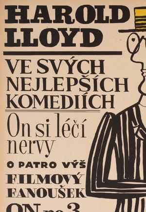 Harold Lloyd's World of Comedy 1963 Czech A1 Film Poster, Duda - detail