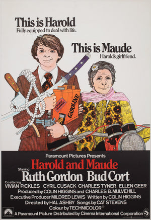 Harold & Maude 1972 UK 1 Sheet Film Movie Poster