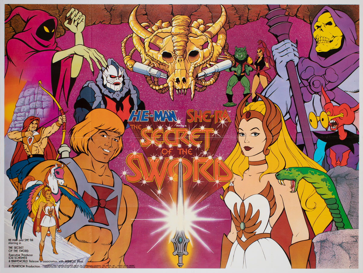 He-Man &amp; She-Ra The Secret of the Sword 1985 UK Quad Film Movie Poster