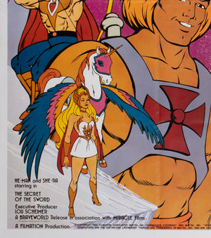 He-Man & She-Ra The Secret of the Sword 1985 UK Quad Film Movie Poster - detail