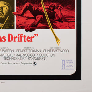 High Plains Drifter 1973 US International 1 Sheet Film Movie Poster - detail