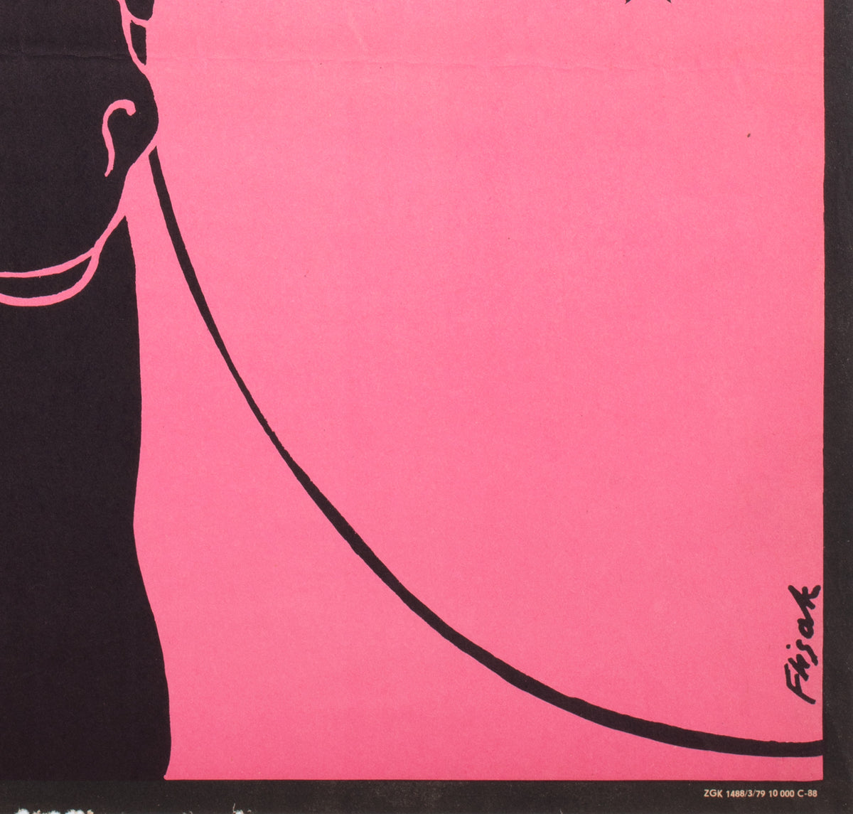 Horse of the Steppe 1979 Polish B1 Film Mive Poster, Flisak, Pink - detail
