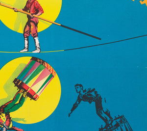 Hungarian 1967 Soviet National Armenian Grand circus poster, Sandor - detail