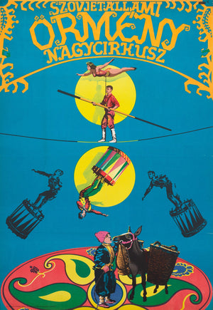 Hungarian 1967 Soviet National Armenian Grand circus poster, Sandor