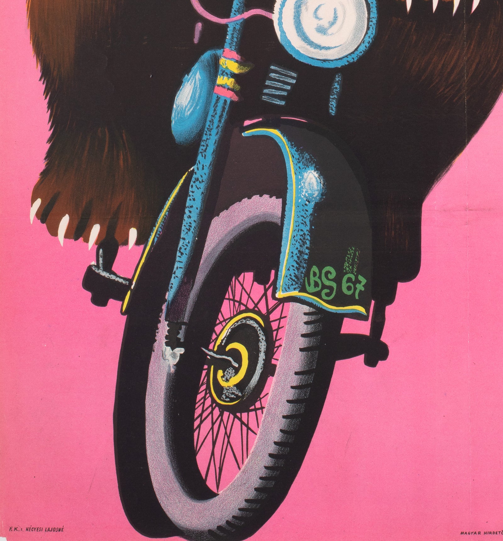 Hungarian CYRK Poster - 1967 Armenian Bears, Sandor - detail