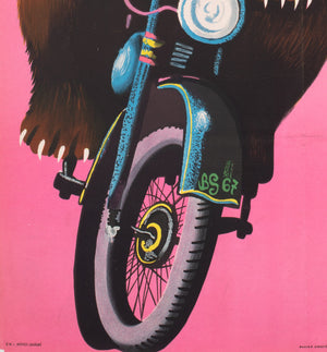 Hungarian CYRK Poster - 1967 Armenian Bears, Sandor - detail