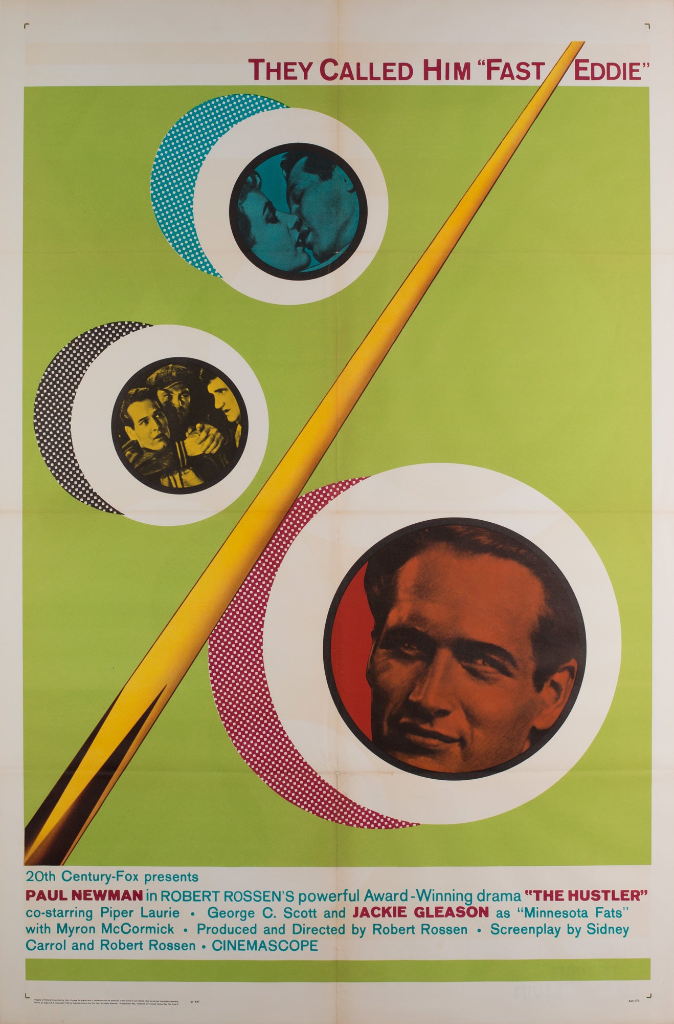 Original R1964 The Hustler US 1 Sheet film movie poster