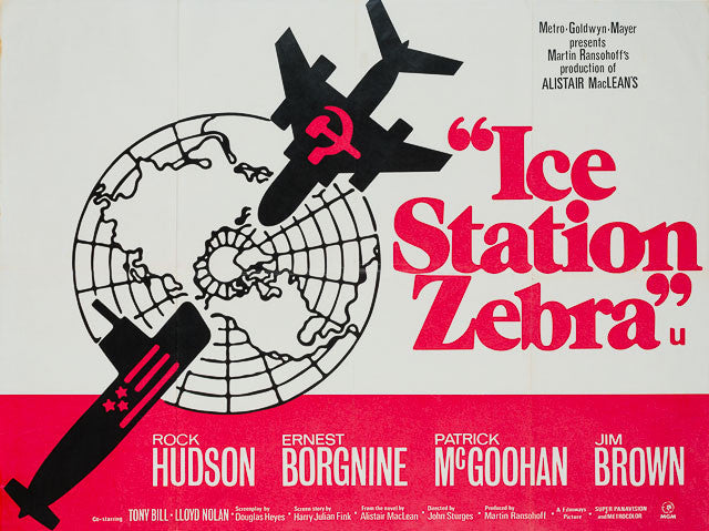 Ice Station Zebra 1968 original vintage UK quad film movie poster