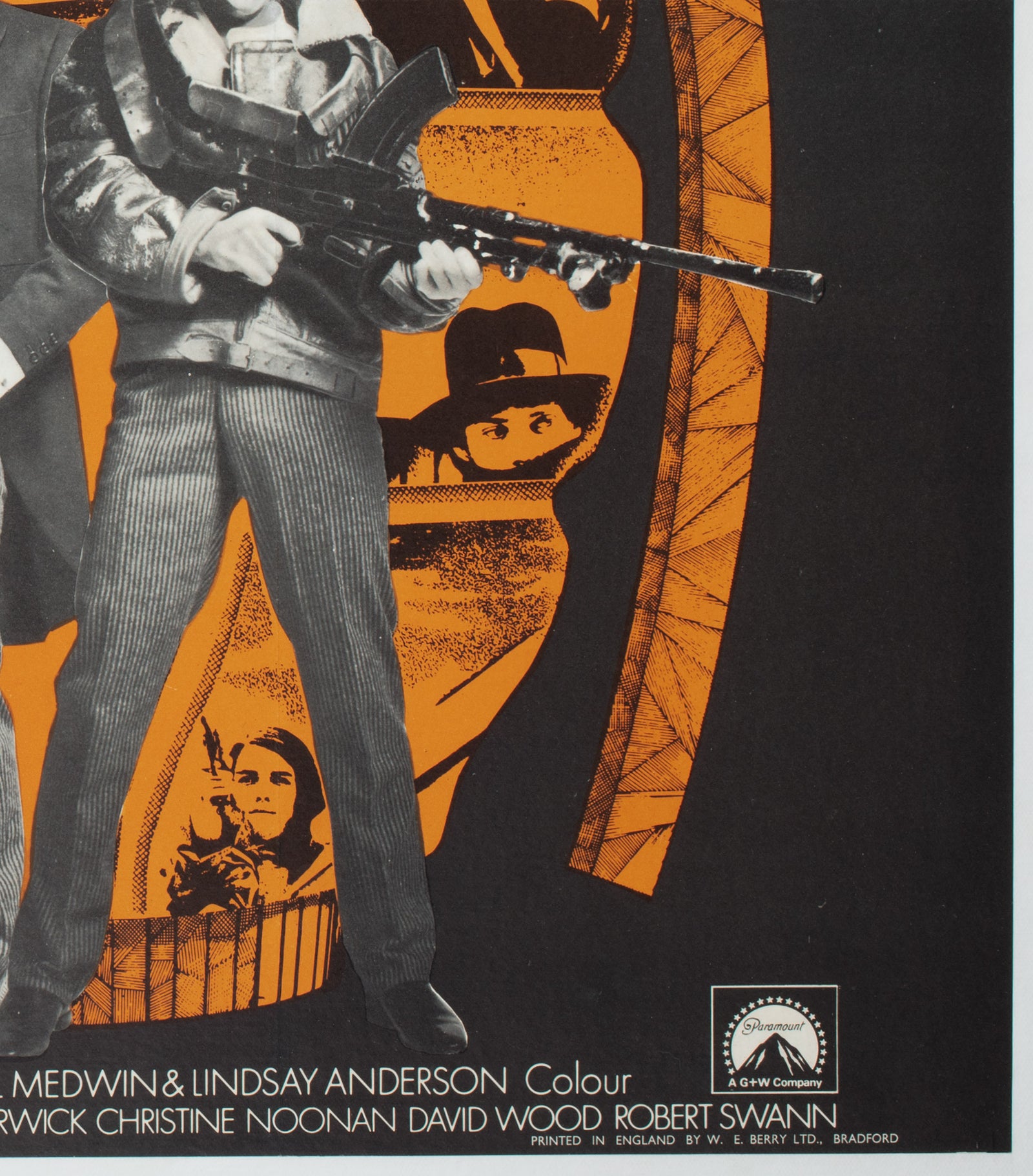 If 1968 UK Quad Film Movie Poster - detail