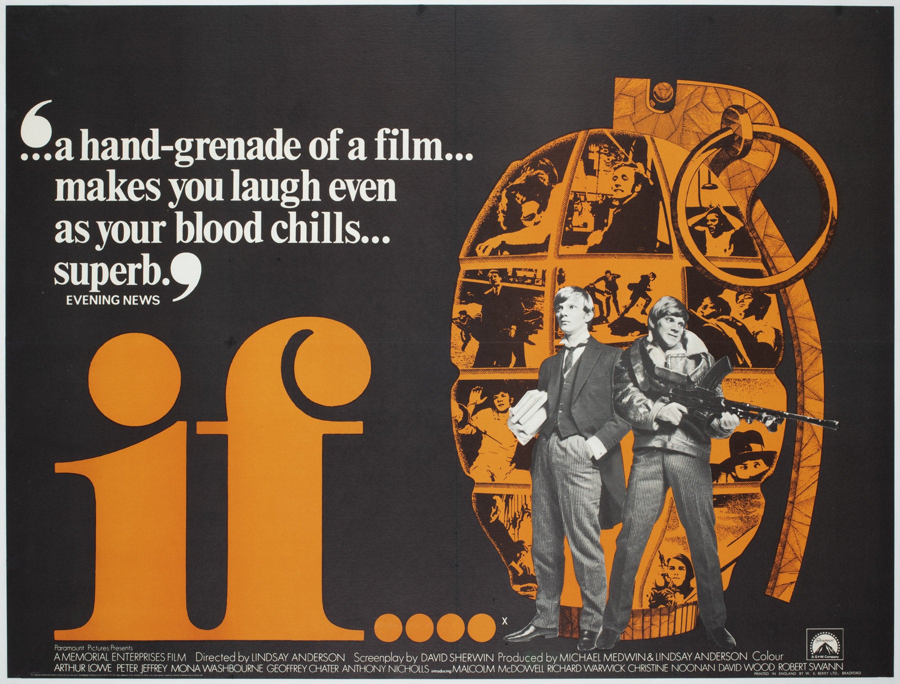 If 1968 UK Quad Film Movie Poster