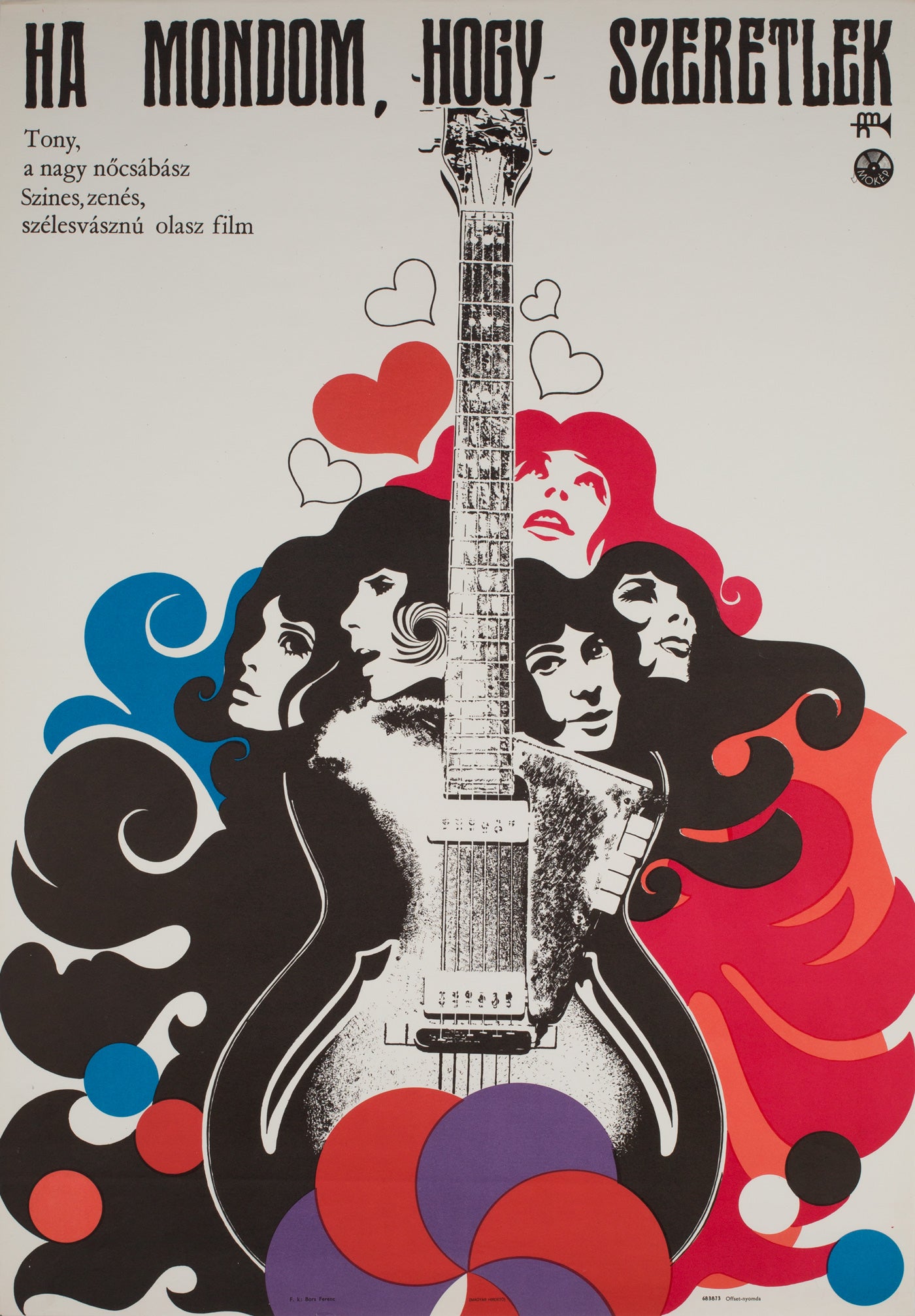 Quando Dico che ti Amo / If I Say I Love You 1968 Hungarian Film Poster