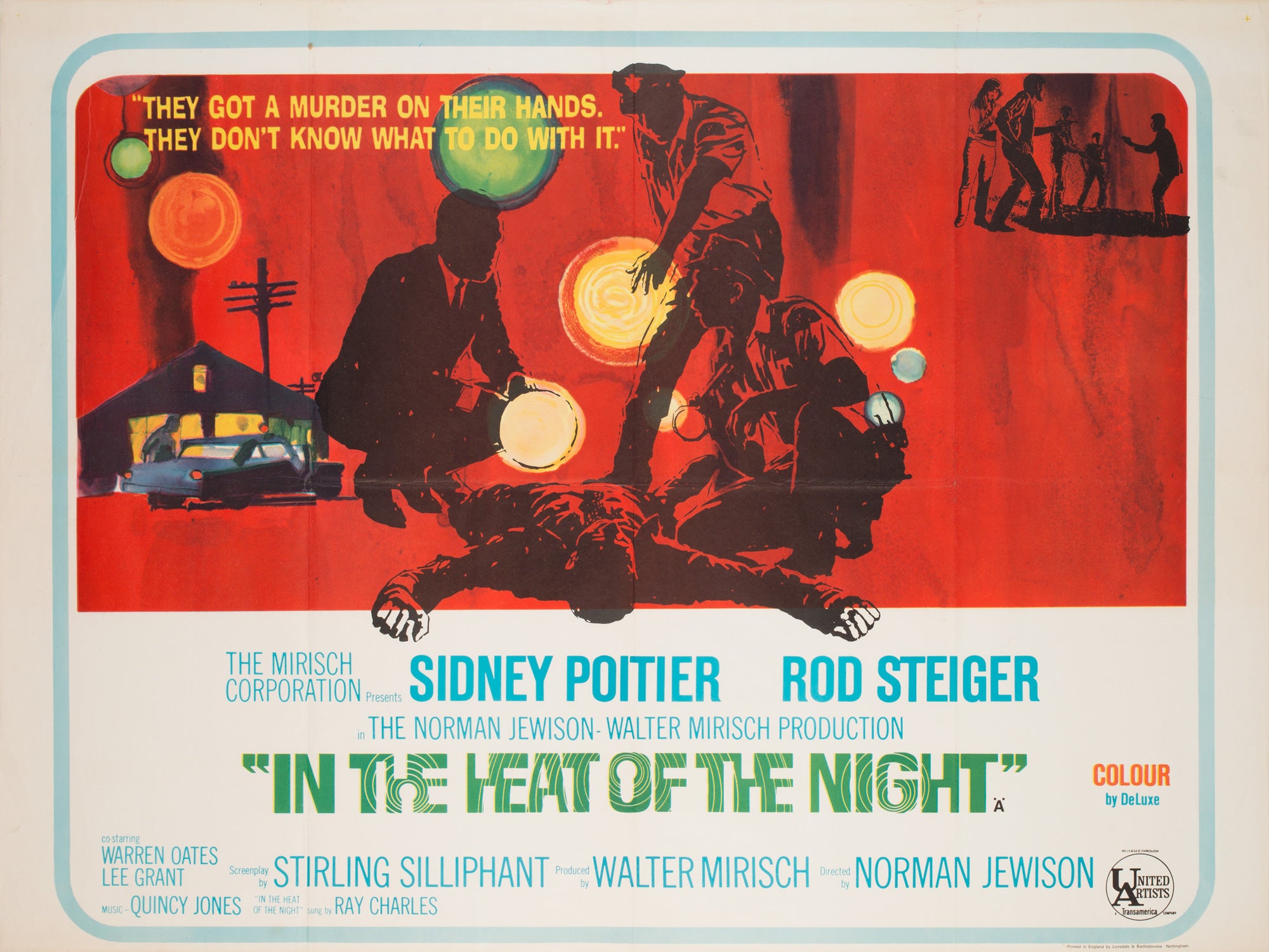 In the Heat of the Night 1967 UK Quad Film Poster