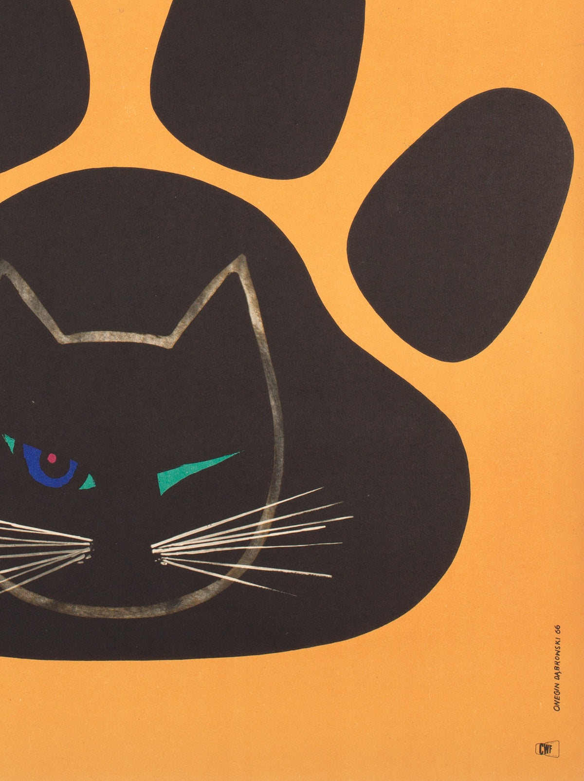 The Incredible Journey 1966 Polish A1 Film Poster, Onegin-Dabrowski - detail