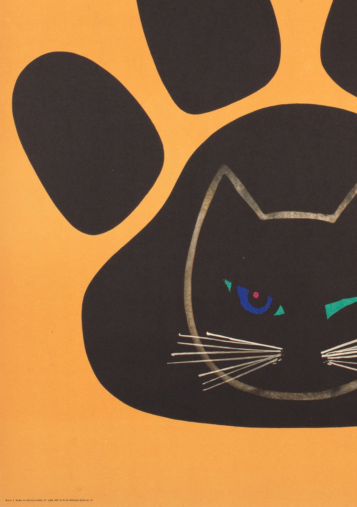 The Incredible Journey 1966 Polish A1 Film Poster, Onegin-Dabrowski - detail