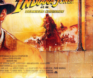 Indiana Jones and the Last Crusade 1989 French 8 Sheet Film Poster, Struzan