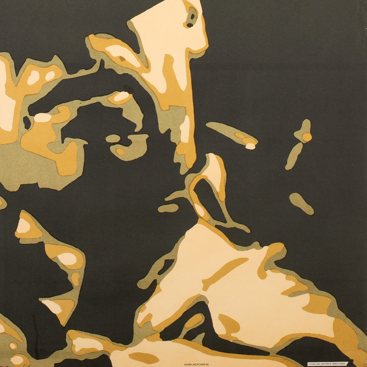 Indiana Jones and the Temple of Doom 1985 Polish B1 Film Poster, Jaeschke - detail