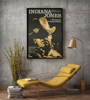 Indiana Jones and the Temple of Doom 1985 Polish B1 Film Poster, Jaeschke