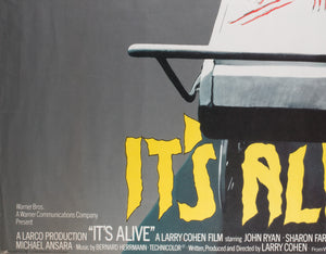 It's Alive 1973 UK Quad Film Poster Signed by Vic Fair - detail