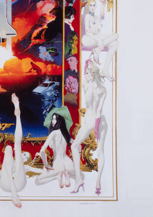 James Bond 1998 German Exhibition Poster Agents, Villains and The Babes, Robert McGinnis - detail