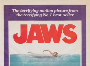 Jaws 1975 Australian Daybill Film Movie Poster, Kastel - detail