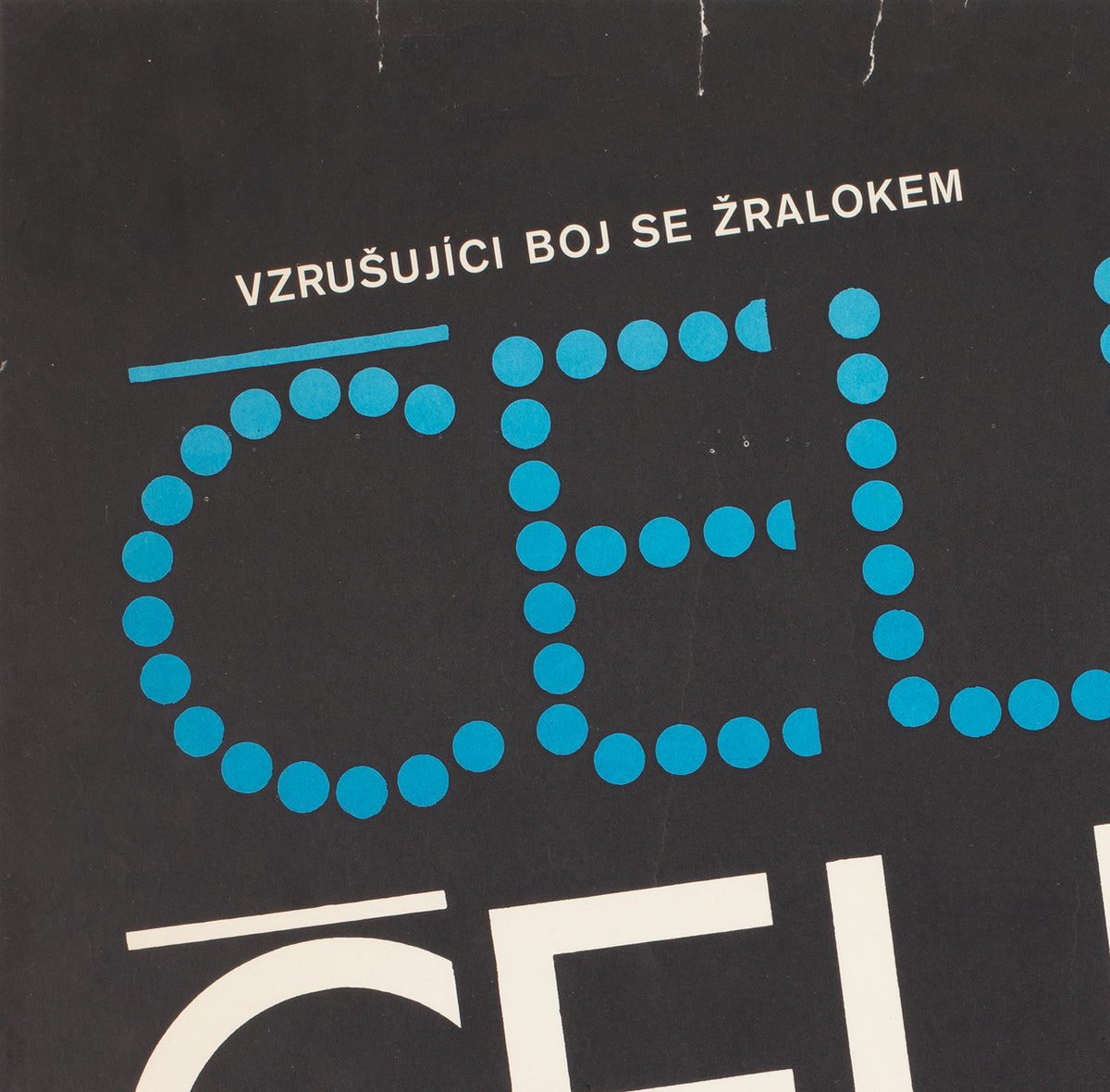 Jaws 1976 Czech A1 Film Movie Poster, Fischerova - detail