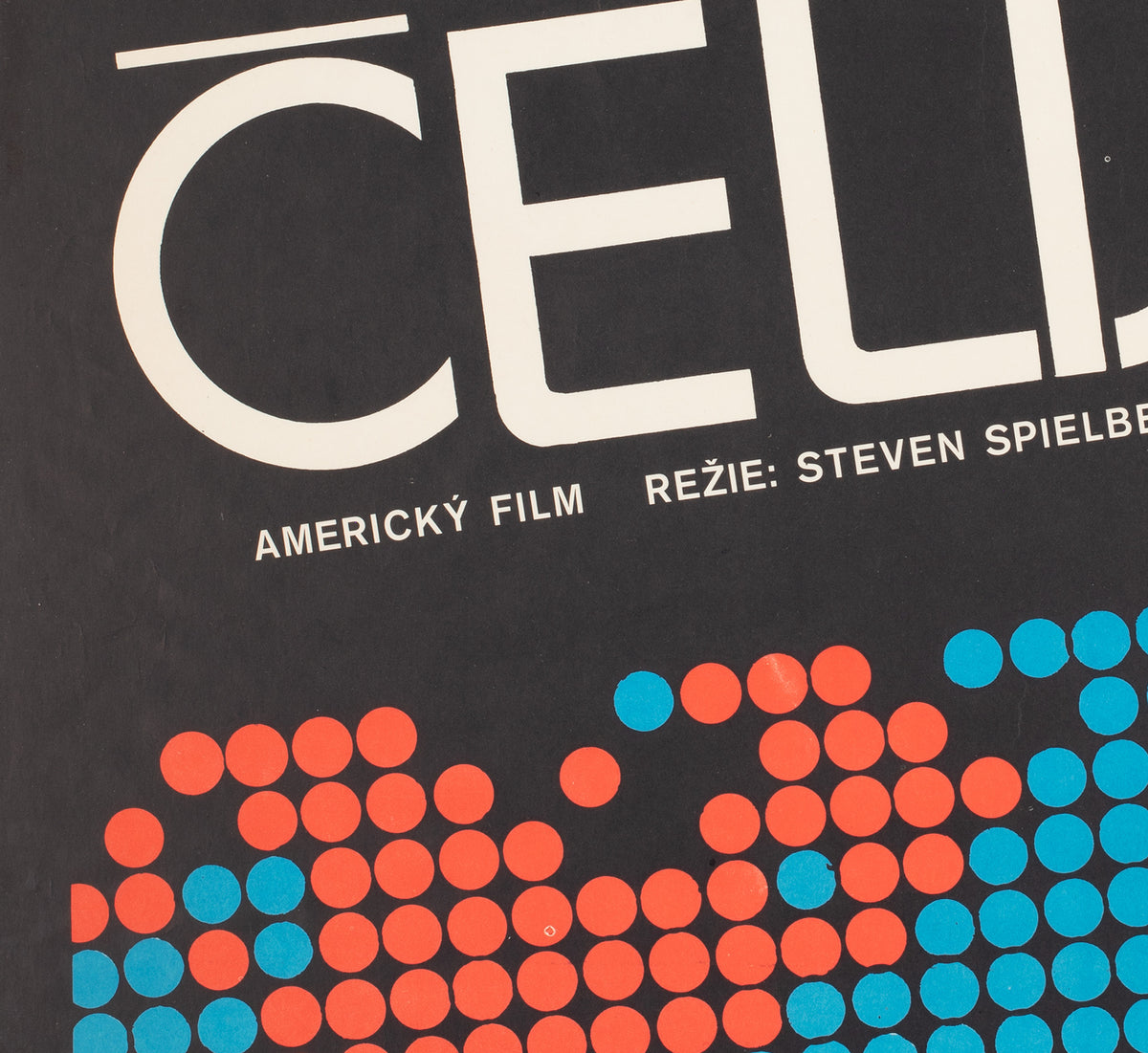 Jaws 1976 Czech A1 Film Movie Poster, Fischerova - detail