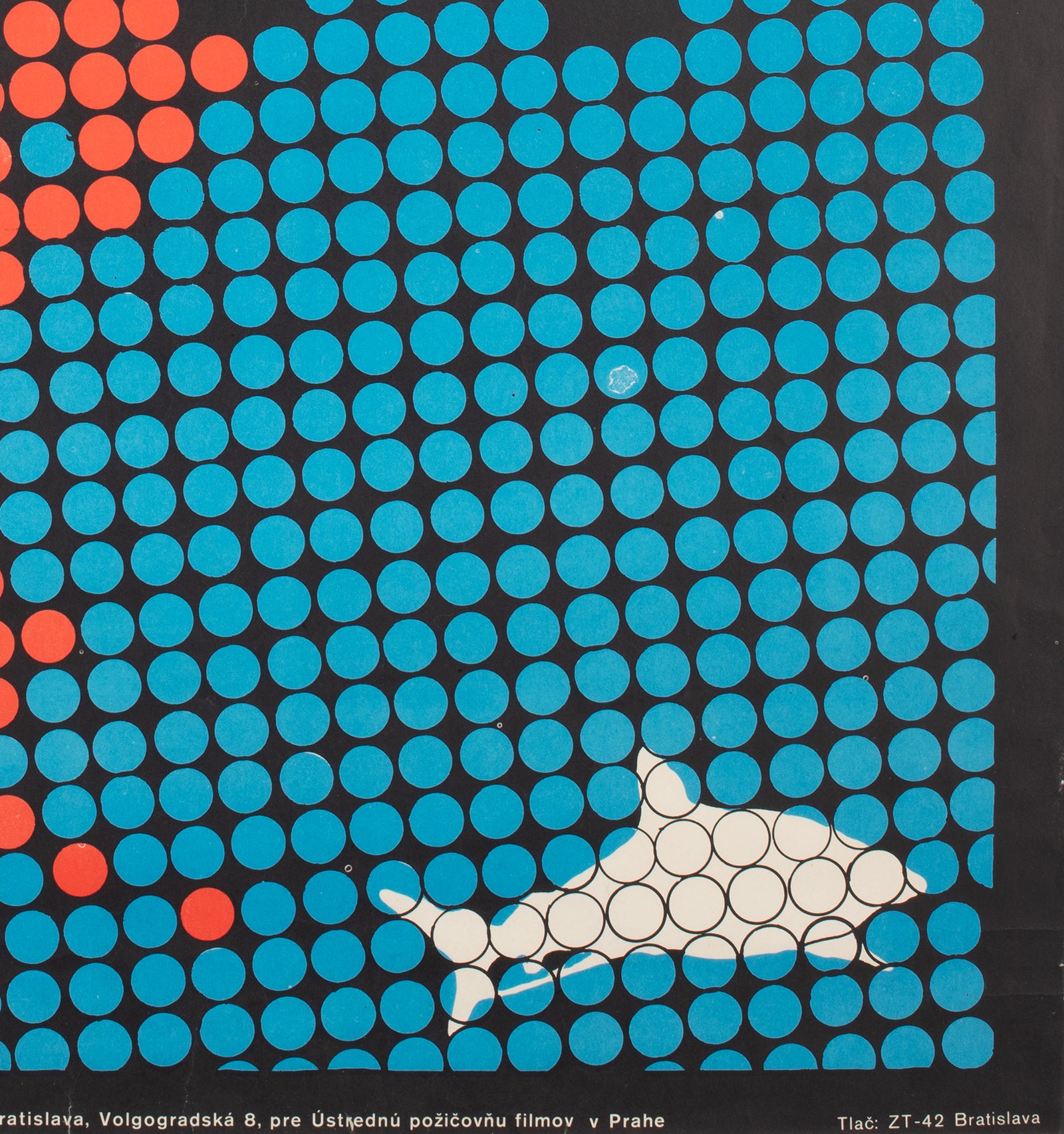 Jaws 1976 Czech A1 Film Movie Poster, Fischerova - detail