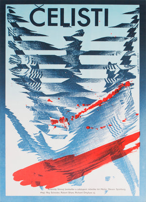 Jaws R1987 Czech A3 Film Poster, Ziegler