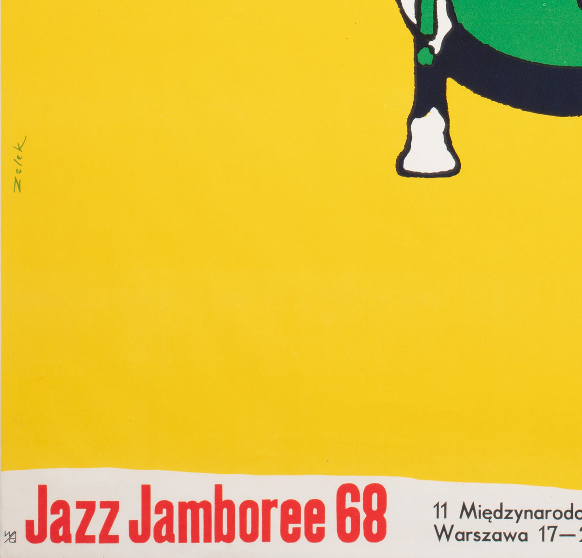 Jazz Jamboree 1968 Polish Music Festival Poster, Bronislaw Zelek - detail