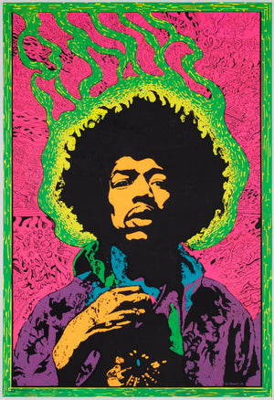 Jimi Hendrix 1960s Blacklight Poster, Joe Roberts Jr