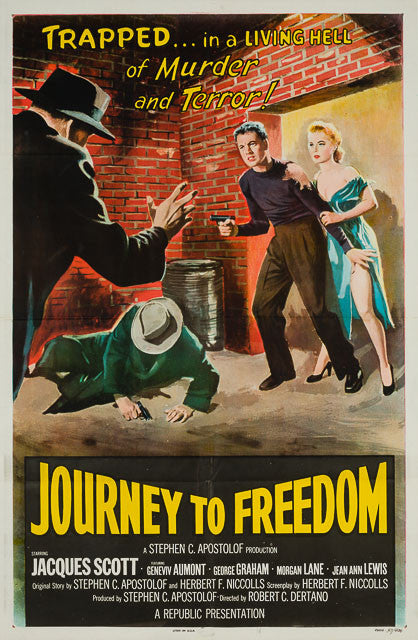 Journey To Freedom 1957 original vintage US 1 sheet film movie poster